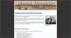 Desktop Screenshot of mandalhistorielag.no