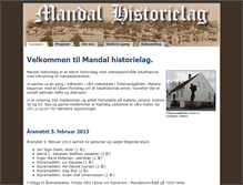 Tablet Screenshot of mandalhistorielag.no